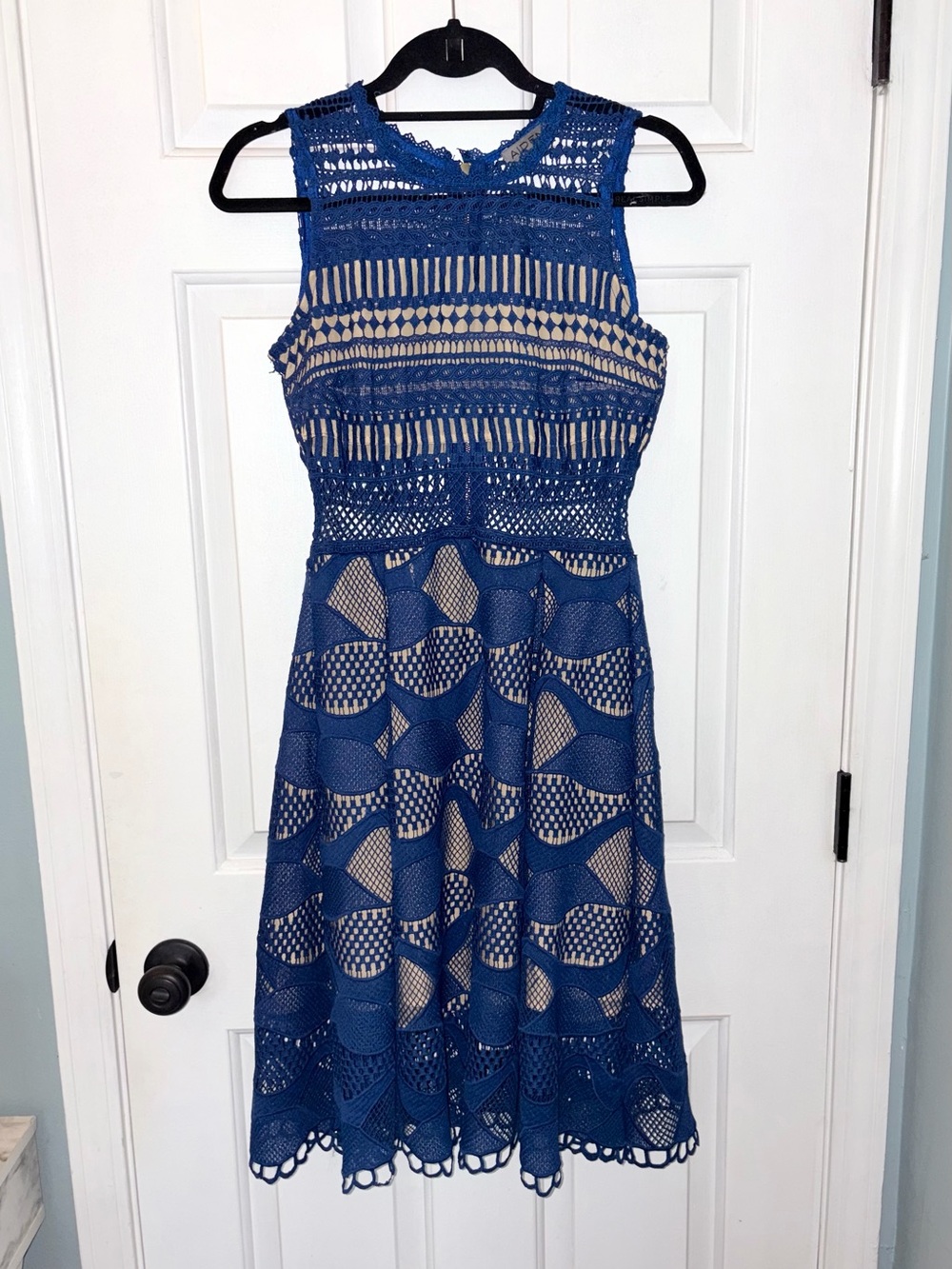 Aiden Royal Blue Crochet Lace Dress